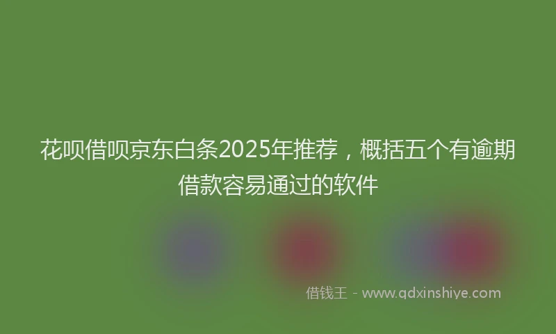 花呗借呗京东白条2025年推荐，概括五个有逾期借款容易通过的软件