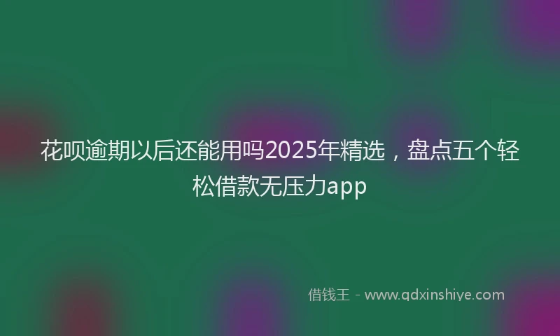 花呗逾期以后还能用吗2025年精选，盘点五个轻松借款无压力app