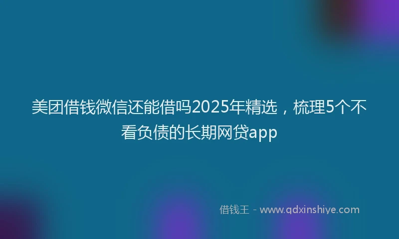 美团借钱微信还能借吗2025年精选，梳理5个不看负债的长期网贷app