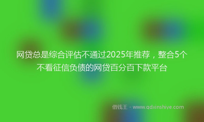 网贷总是综合评估不通过2025年推荐，整合5个不看征信负债的网贷百分百下款平台