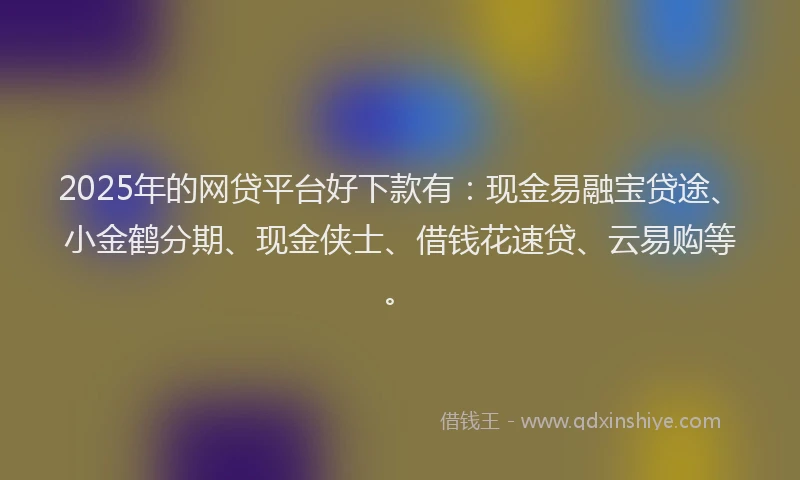 2025年的网贷平台好下款有：现金易融宝贷途、小金鹤分期、现金侠士、借钱花速贷、云易购等。