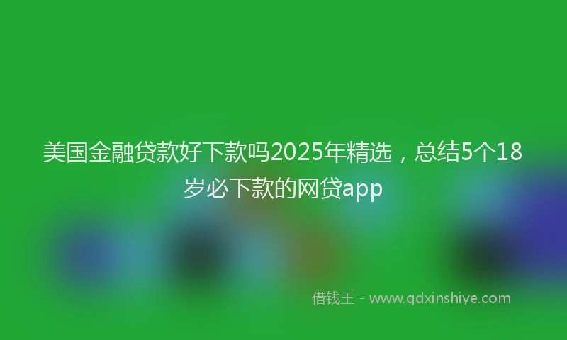 美国金融贷款好下款吗2025年精选，总结5个18岁必下款的网贷app