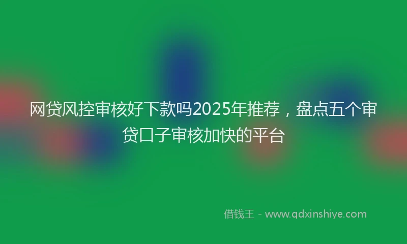 网贷风控审核好下款吗2025年推荐，盘点五个审贷口子审核加快的平台