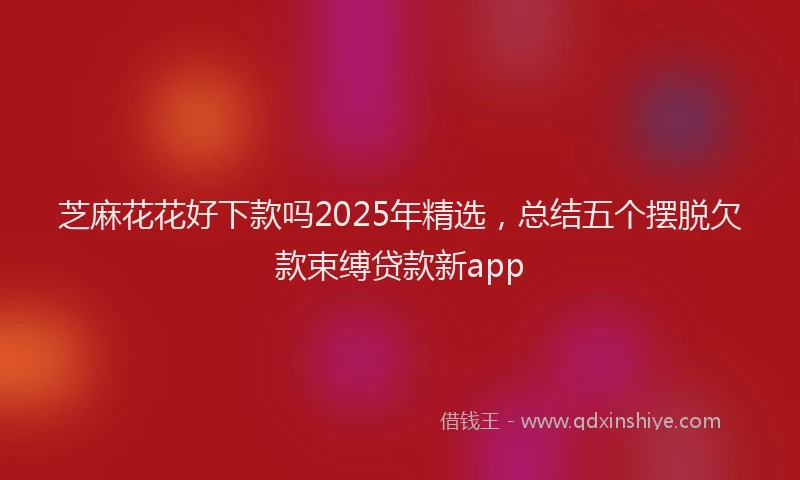 芝麻花花好下款吗2025年精选，总结五个摆脱欠款束缚贷款新app