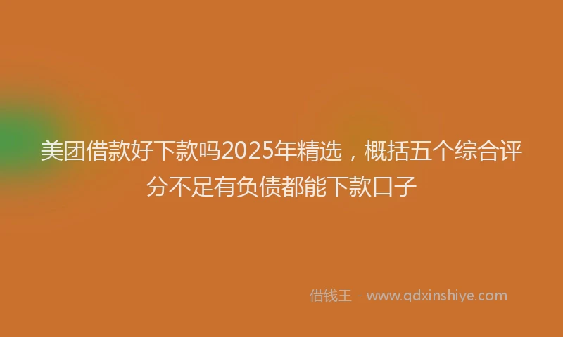 美团借款好下款吗2025年精选，概括五个综合评分不足有负债都能下款口子