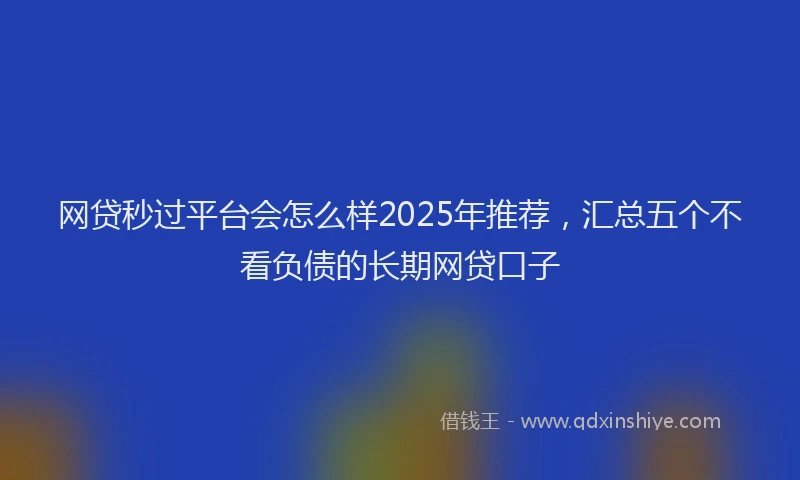 网贷秒过平台会怎么样2025年推荐，汇总五个不看负债的长期网贷口子