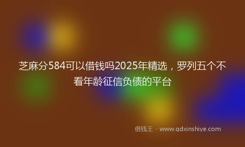 芝麻分584可以借钱吗2025年精选，罗列五个不看年龄征信负债的平台