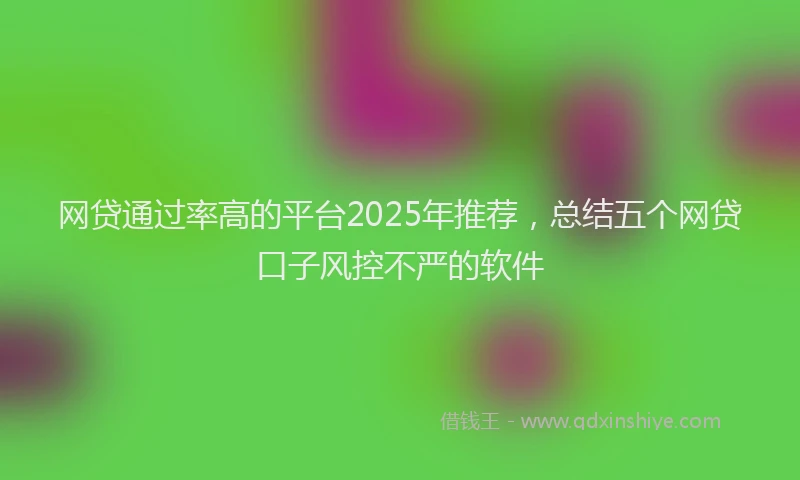 网贷通过率高的平台2025年推荐，总结五个网贷口子风控不严的软件