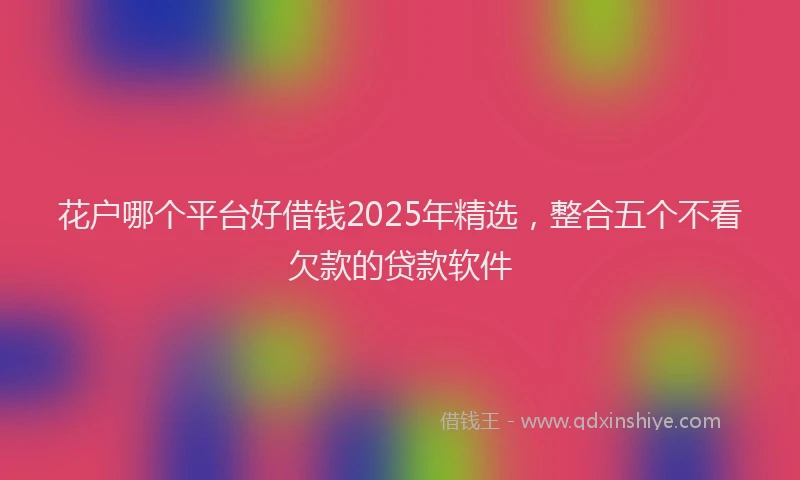 花户哪个平台好借钱2025年精选，整合五个不看欠款的贷款软件