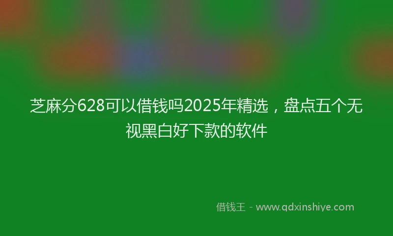 芝麻分628可以借钱吗2025年精选，盘点五个无视黑白好下款的软件