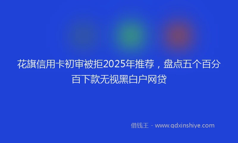 花旗信用卡初审被拒2025年推荐，盘点五个百分百下款无视黑白户网贷