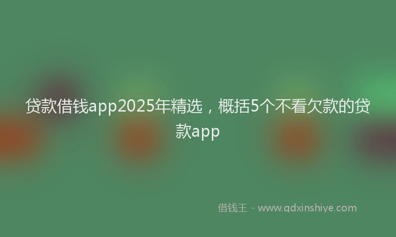 贷款借钱app2025年精选，概括5个不看欠款的贷款app