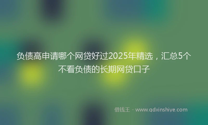 负债高申请哪个网贷好过2025年精选，汇总5个不看负债的长期网贷口子