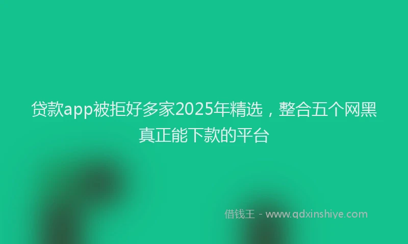 贷款app被拒好多家2025年精选，整合五个网黑真正能下款的平台