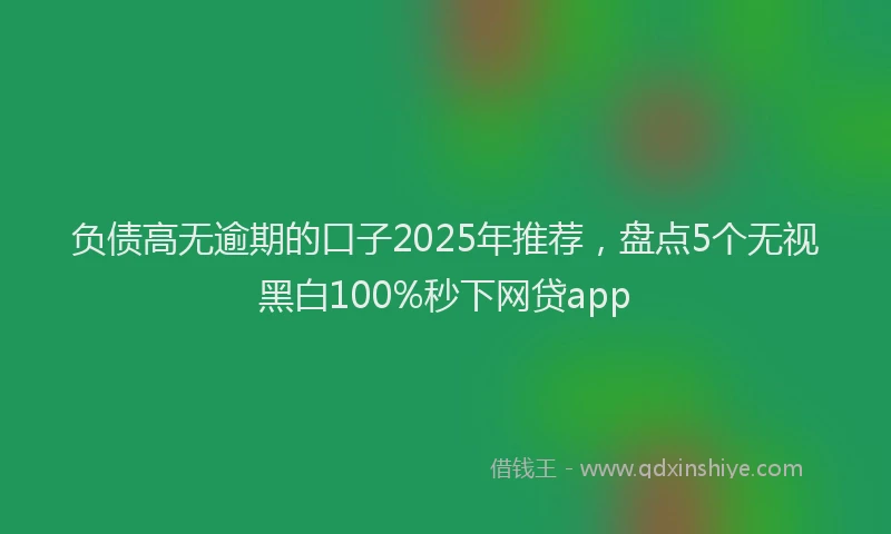 负债高无逾期的口子2025年推荐，盘点5个无视黑白100%秒下网贷app