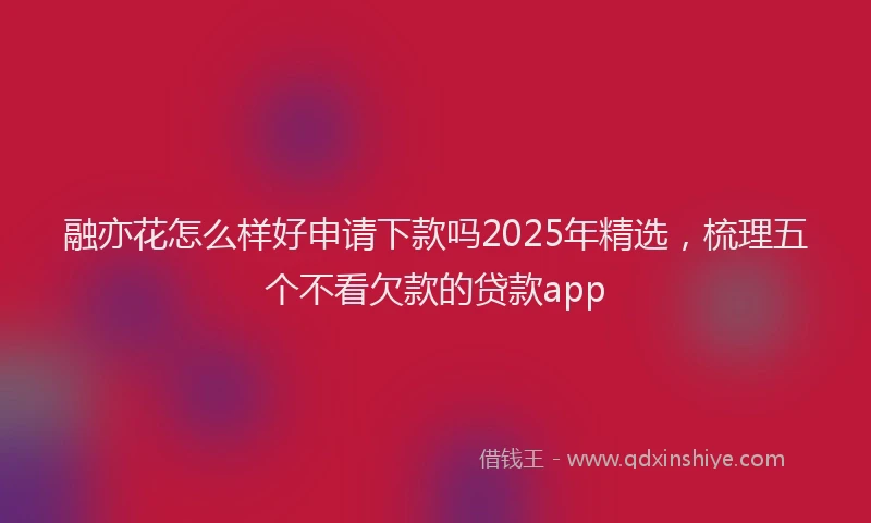 融亦花怎么样好申请下款吗2025年精选，梳理五个不看欠款的贷款app