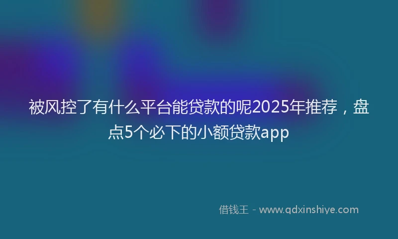 被风控了有什么平台能贷款的呢2025年推荐，盘点5个必下的小额贷款app