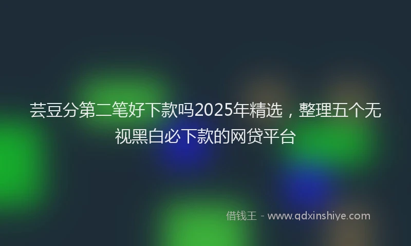 芸豆分第二笔好下款吗2025年精选，整理五个无视黑白必下款的网贷平台