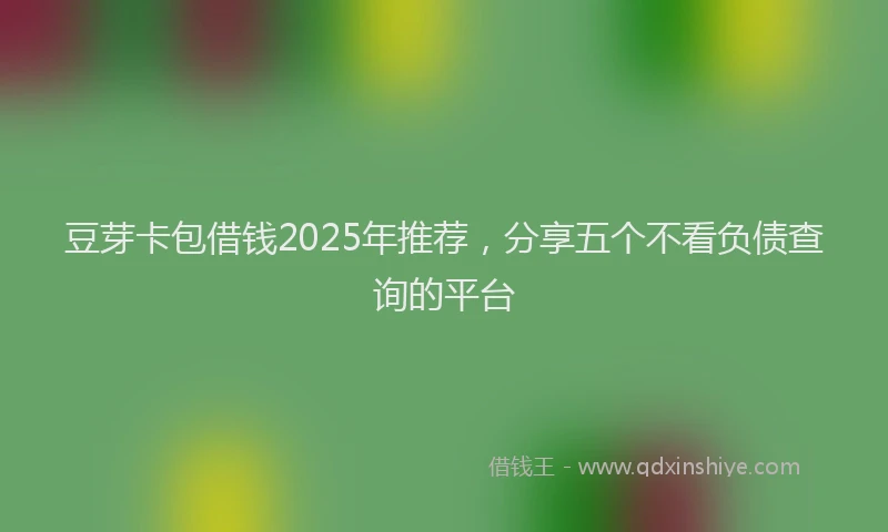 豆芽卡包借钱2025年推荐，分享五个不看负债查询的平台