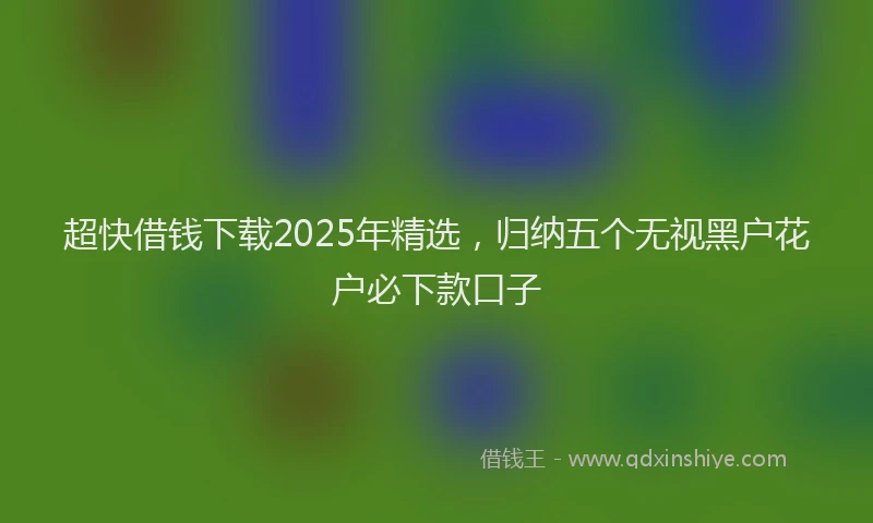 超快借钱下载2025年精选，归纳五个无视黑户花户必下款口子
