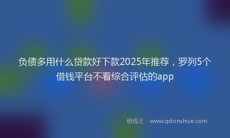 负债多用什么贷款好下款2025年推荐，罗列5个借钱平台不看综合评估的app