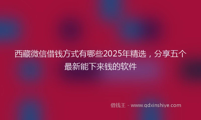 西藏微信借钱方式有哪些2025年精选，分享五个最新能下来钱的软件