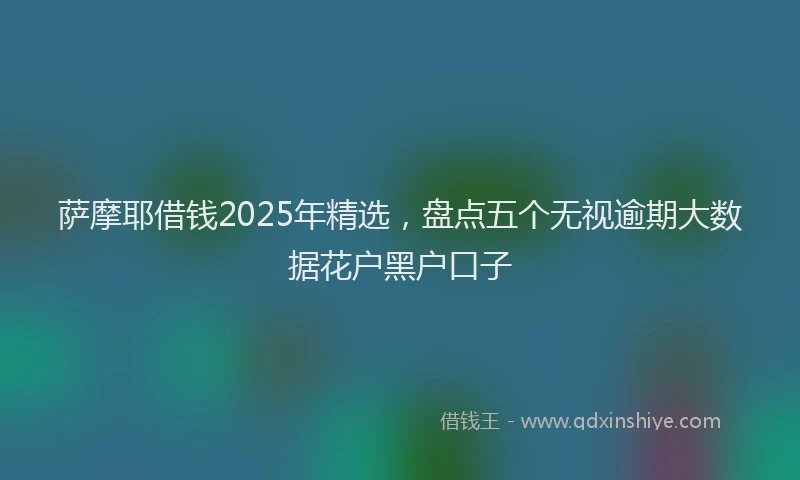 萨摩耶借钱2025年精选，盘点五个无视逾期大数据花户黑户口子