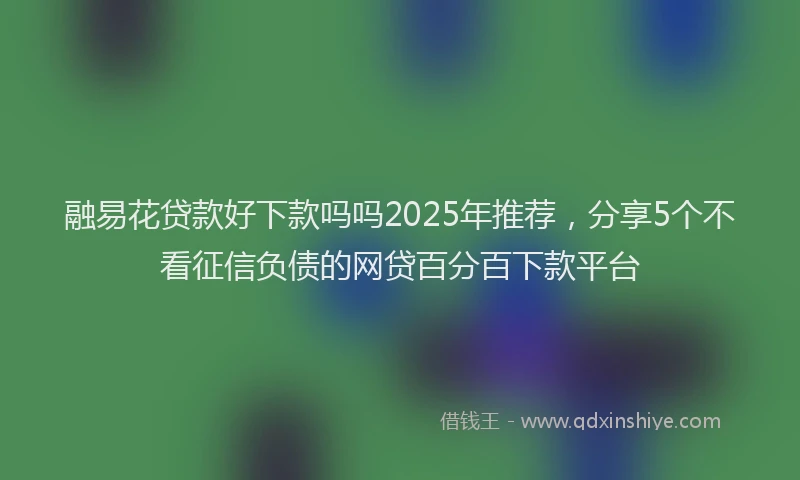 融易花贷款好下款吗吗2025年推荐，分享5个不看征信负债的网贷百分百下款平台