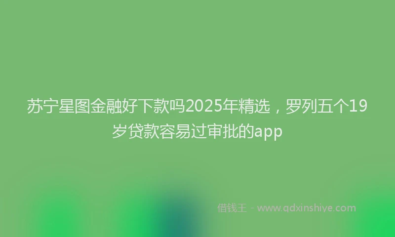 苏宁星图金融好下款吗2025年精选，罗列五个19岁贷款容易过审批的app