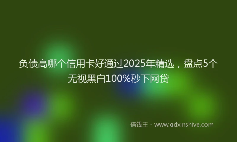 负债高哪个信用卡好通过2025年精选，盘点5个无视黑白100%秒下网贷