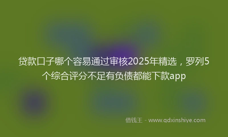 贷款口子哪个容易通过审核2025年精选，罗列5个综合评分不足有负债都能下款app