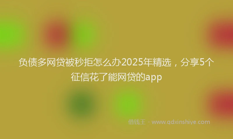 负债多网贷被秒拒怎么办2025年精选，分享5个征信花了能网贷的app
