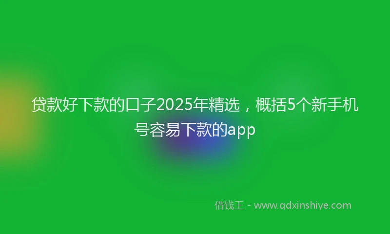 贷款好下款的口子2025年精选，概括5个新手机号容易下款的app