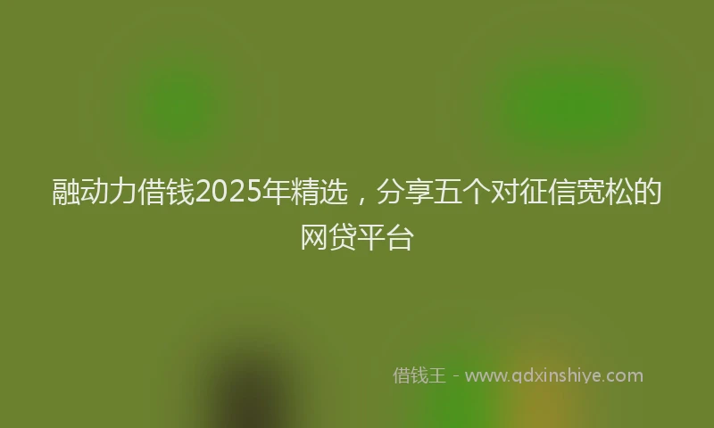 融动力借钱2025年精选，分享五个对征信宽松的网贷平台