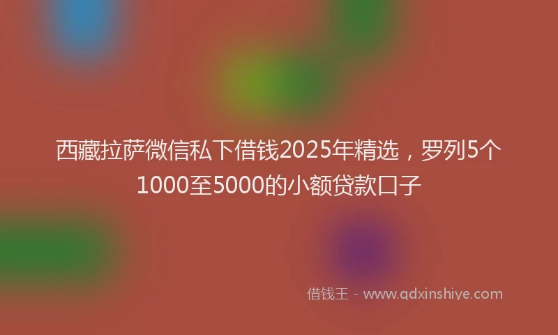 西藏拉萨微信私下借钱2025年精选，罗列5个1000至5000的小额贷款口子