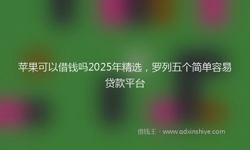 苹果可以借钱吗2025年精选，罗列五个简单容易贷款平台