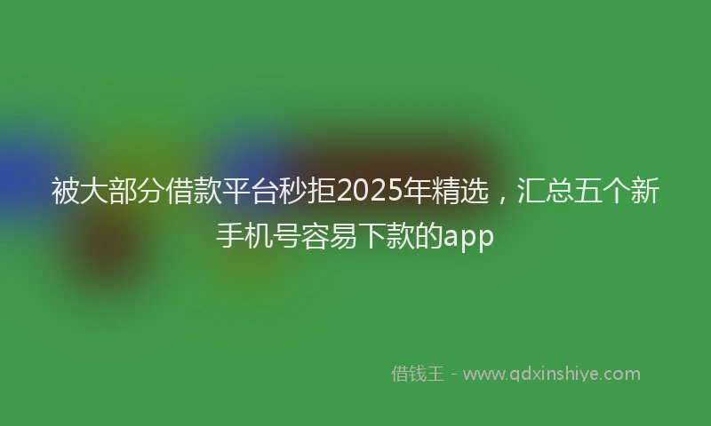 被大部分借款平台秒拒2025年精选，汇总五个新手机号容易下款的app