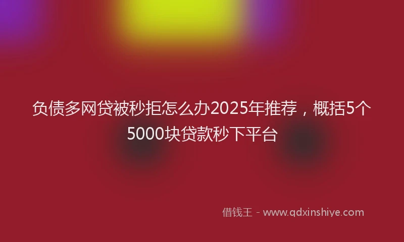 负债多网贷被秒拒怎么办2025年推荐，概括5个5000块贷款秒下平台
