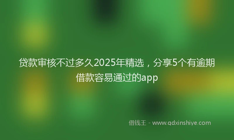 贷款审核不过多久2025年精选，分享5个有逾期借款容易通过的app