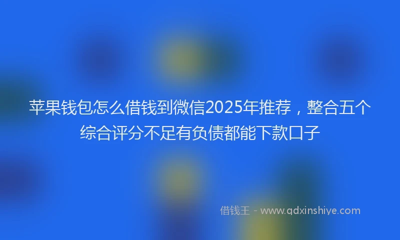 苹果钱包怎么借钱到微信2025年推荐，整合五个综合评分不足有负债都能下款口子