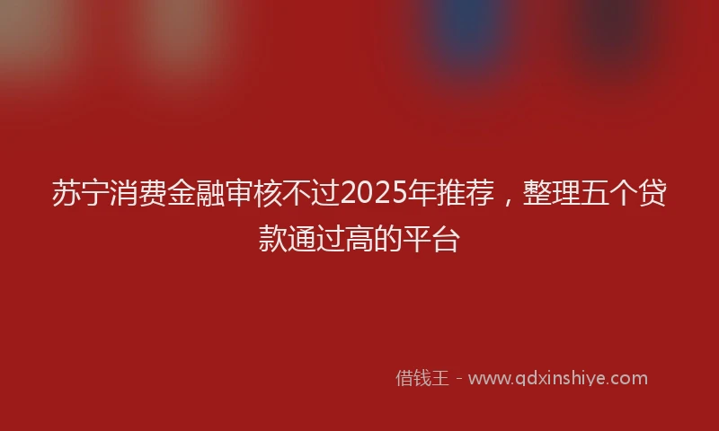 苏宁消费金融审核不过2025年推荐，整理五个贷款通过高的平台