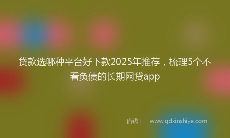 贷款选哪种平台好下款2025年推荐，梳理5个不看负债的长期网贷app