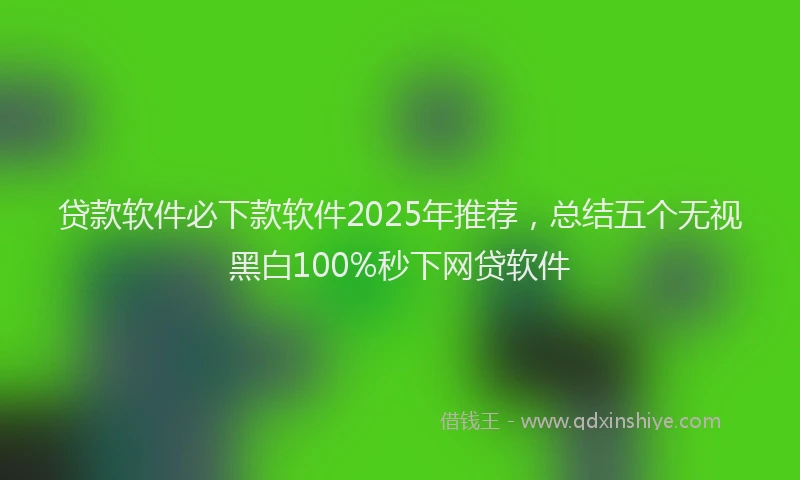 贷款软件必下款软件2025年推荐，总结五个无视黑白100%秒下网贷软件