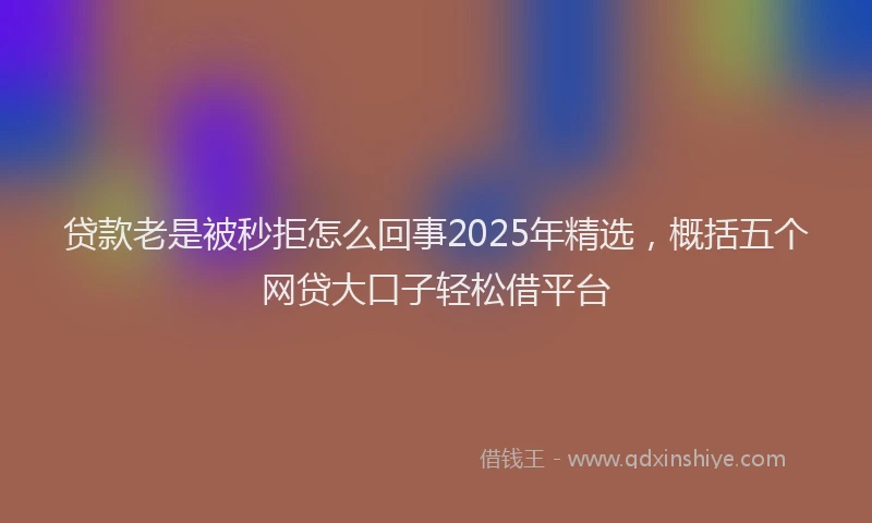 贷款老是被秒拒怎么回事2025年精选，概括五个网贷大口子轻松借平台