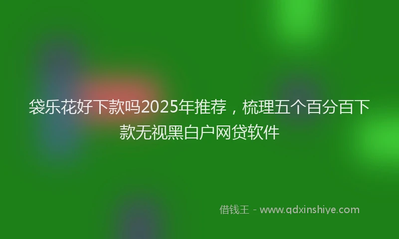 袋乐花好下款吗2025年推荐，梳理五个百分百下款无视黑白户网贷软件