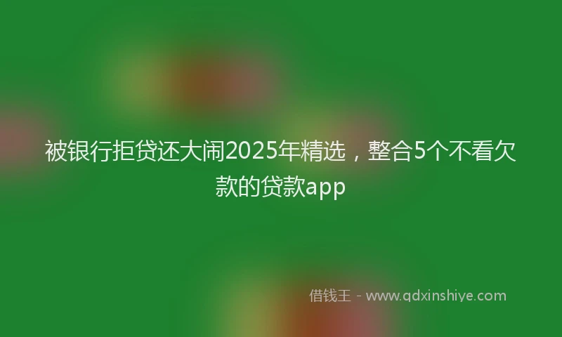 被银行拒贷还大闹2025年精选，整合5个不看欠款的贷款app