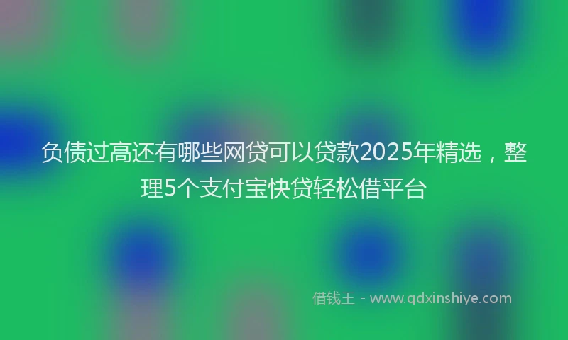 负债过高还有哪些网贷可以贷款2025年精选，整理5个支付宝快贷轻松借平台