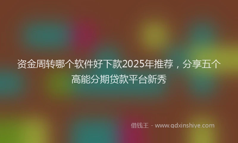 资金周转哪个软件好下款2025年推荐，分享五个高能分期贷款平台新秀