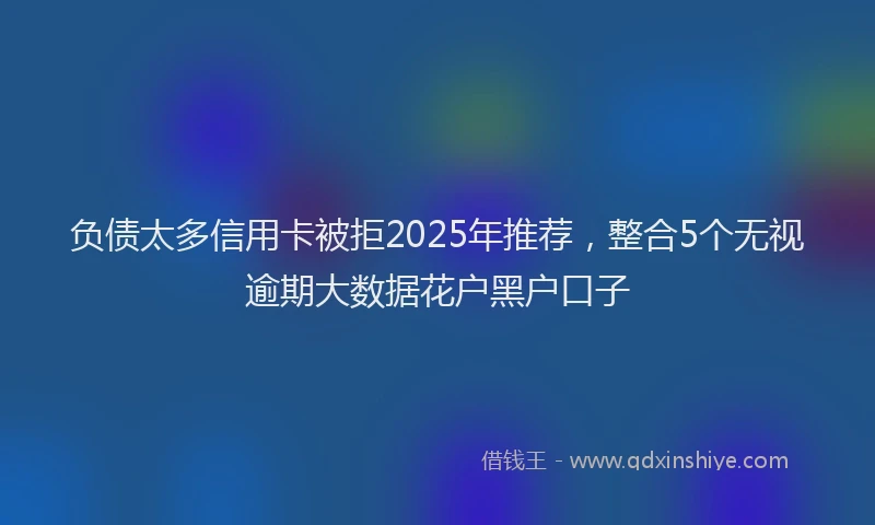 负债太多信用卡被拒2025年推荐，整合5个无视逾期大数据花户黑户口子