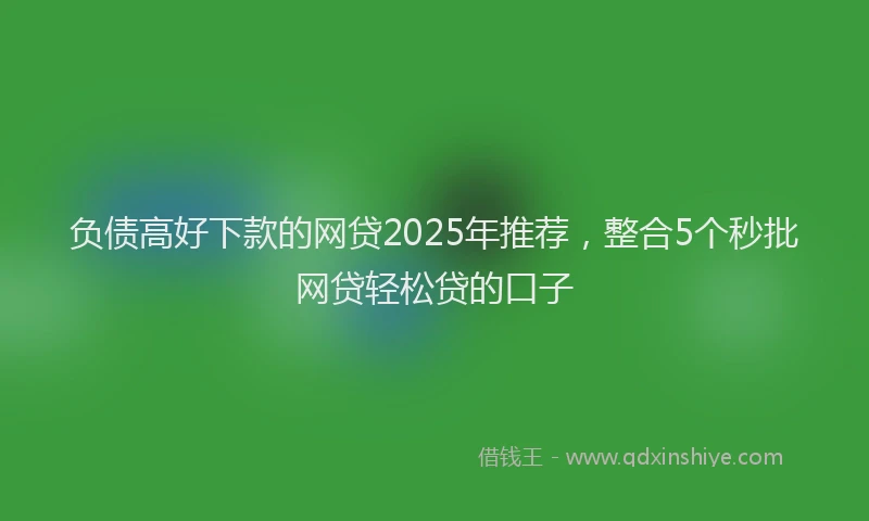 负债高好下款的网贷2025年推荐，整合5个秒批网贷轻松贷的口子